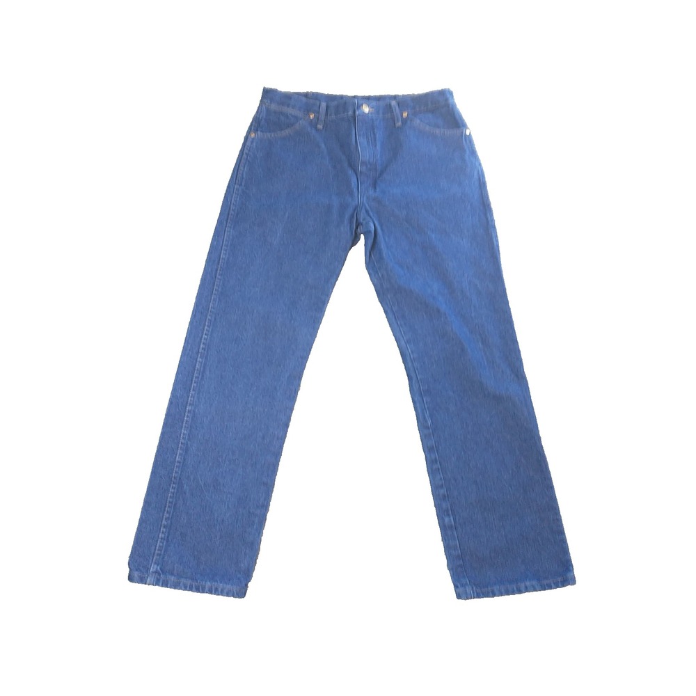 Wrangler Cowboy Cut Mens Jeans Indigo Blue Straight Leg Denim Pants 34x31
